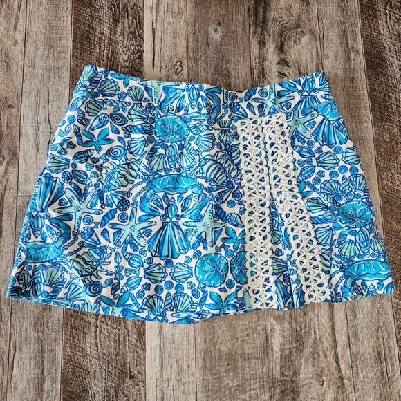 Lilly Pulitzer Jarvey Skort Tennis Pickleball Skirt Blue Starfish Size XS Size 0 - Picture 3 of 13